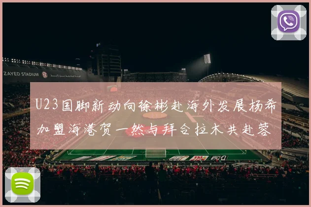 U23国脚新动向徐彬赴海外发展杨希加盟海港贺一然与拜合拉木共赴蓉城